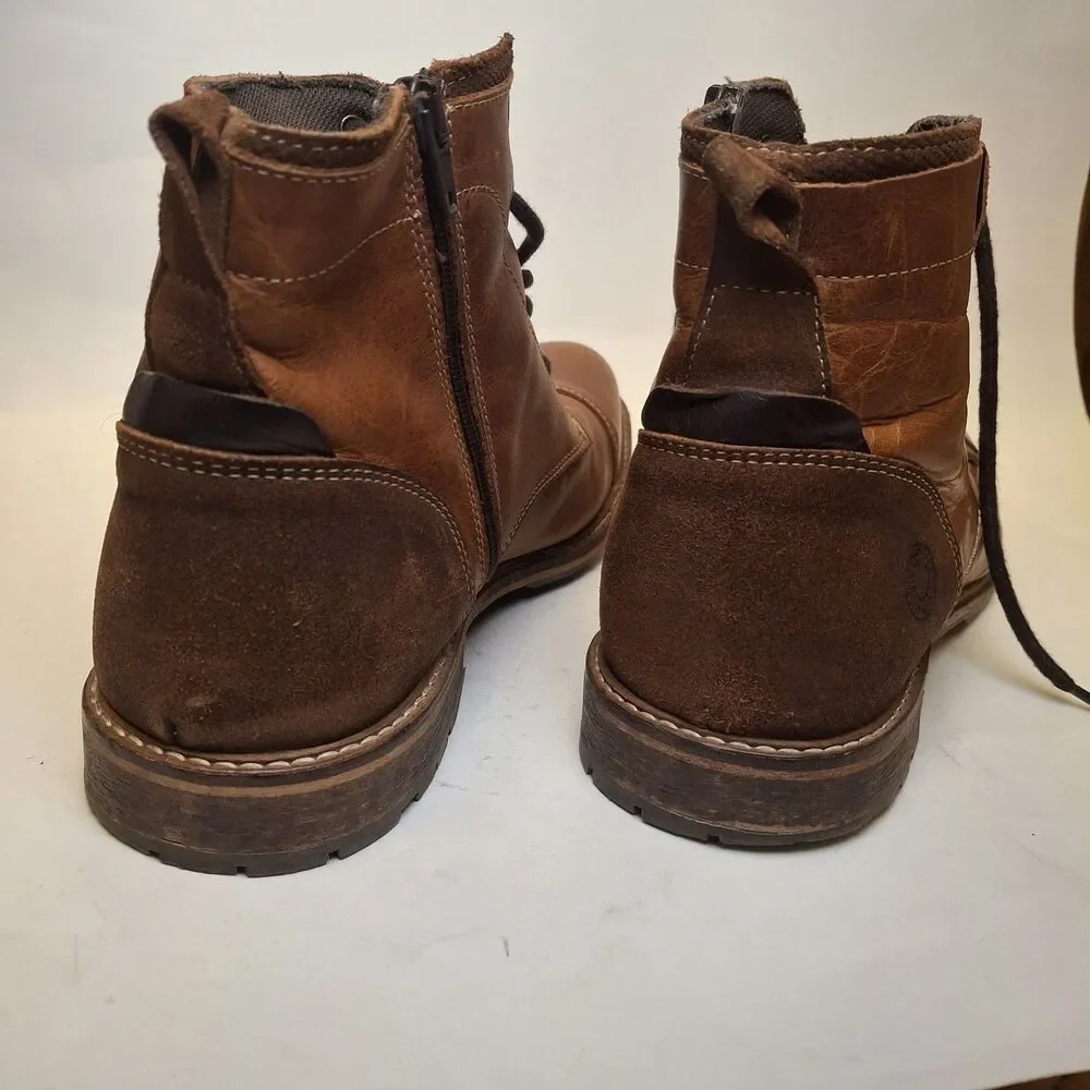 Bull Boxer Kelden Chukka Leather Suede Boot Handmade Men 12 /45 Brown Mid Ankle